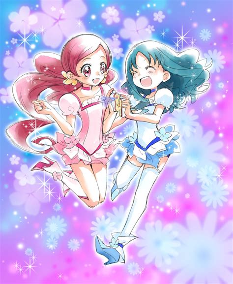 Kurumi Erika Hanasaki Tsubomi Cure Marine And Cure Blossom Precure And More Drawn By Ryun