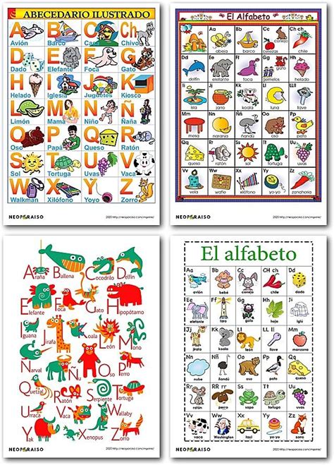 Hojas Con El Abecedario Para Imprimir Carteles Del Alfabeto En Español