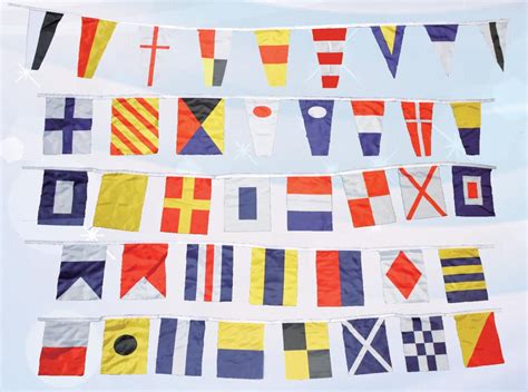 Nautical Deluxe Signal Flags On String Set Of 40