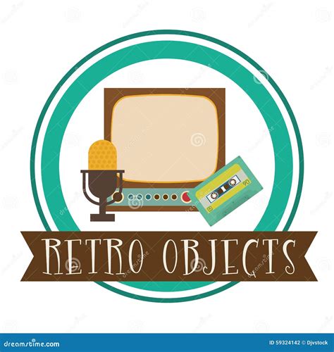 Retro Objects Vintage Design Stock Vector Illustration Of Media Icon