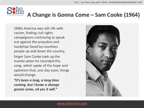Discover and share sam cooke quotes. Incredible Songs that Changed the World