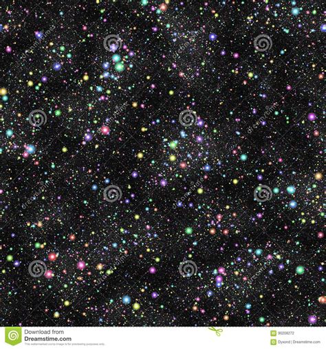 Abstract Colorful Universe Rainbow Stars Summer Night
