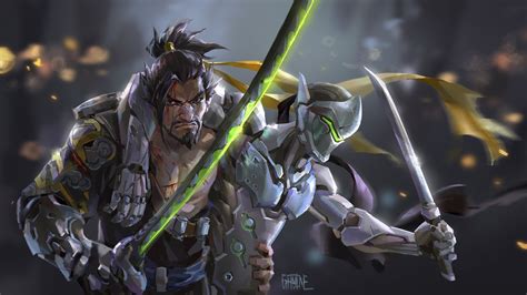 1600x900 Genji Hanzo Overwatch Artwork Wallpaper1600x900 Resolution Hd