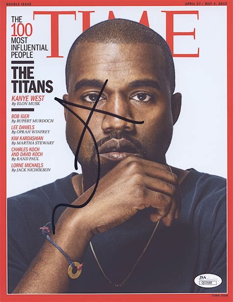 Kanye West Signed Time Magazine Cover Jsa Coa Pristine Auction
