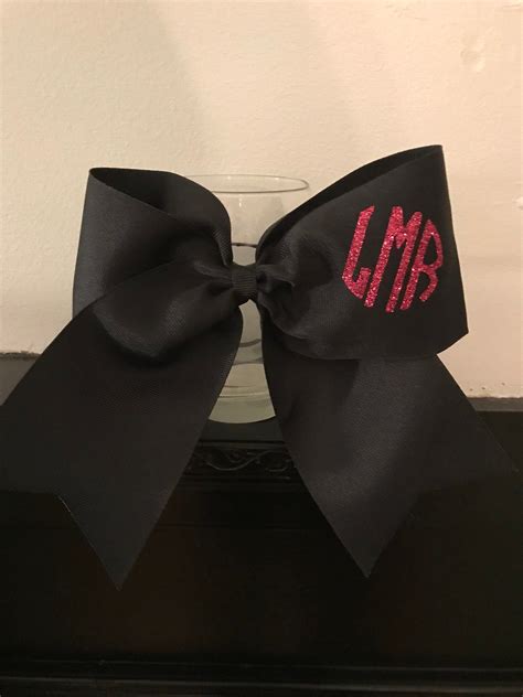 Bow Monogrammed Bow With Hair Tie Personalized Hair Bow Etsy Monogram Bow Hair Bows Hair Ties