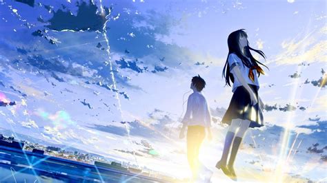 Download animated wallpaper, share & use by youself. Download 1366x768 Anime Couple, Crying, Tears, Sky, Scenic ...