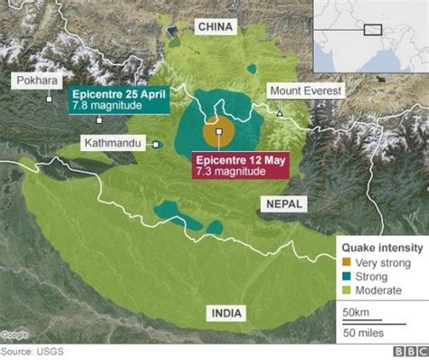 7 3 magnitude earthquake strikes nepal earth earthsky