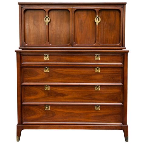 Midcentury Walnut Dresser By White Fine Furniture Company For Sale At