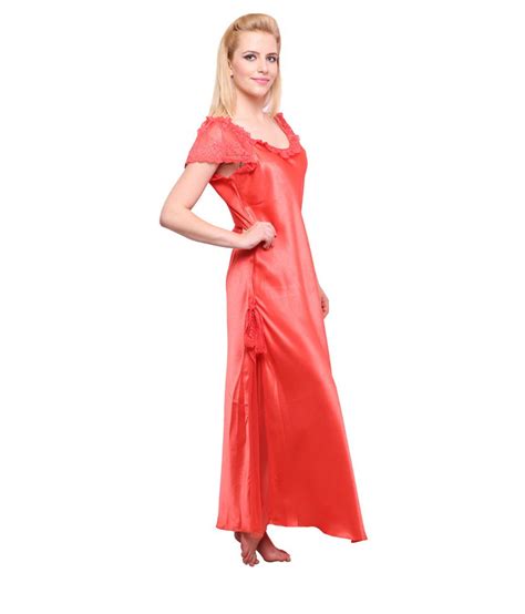 Buy Private Lives Red Satin Nighty Online At Best Prices In India