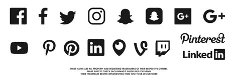 Free Social Media Icons Svg Vector Pack For 2017