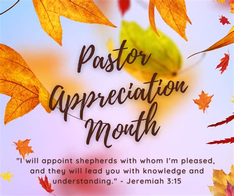 Pastor Appreciation Month Jenkins Church