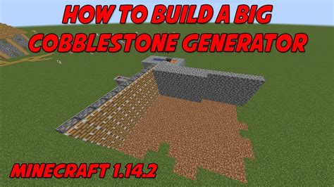 Minecraft How To Build A Big Cobblestone Generator Great For Skyblock