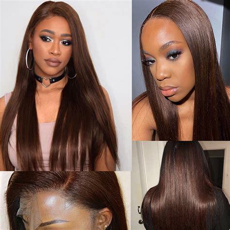 Straight Dark Brown X Lace Front Wig Recool Hair