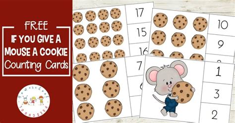 And you can't expect him to drink the milk without a straw, can you? Free If You Give a Mouse a Cookie Count & Clip Cards | Free Homeschool Deals