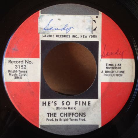 The Chiffons Hes So Fine Oh My Love 1963 Vinyl Discogs