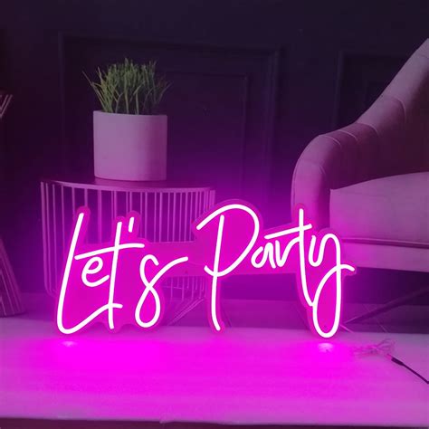 Lets Party Neon Sign Flex Led Neon Led Signo Etsy