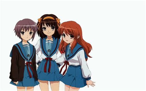 Hd Wallpaper Anime Anime Girls The Melancholy Of Haruhi Suzumiya