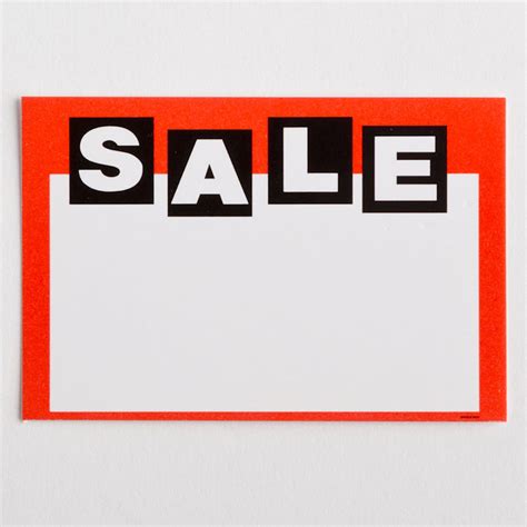 Sale Paper Price Tags (50 pcs.) | A&B Store Fixtures