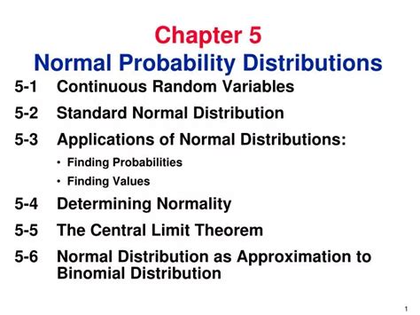 Ppt Chapter Normal Probability Distributions Powerpoint