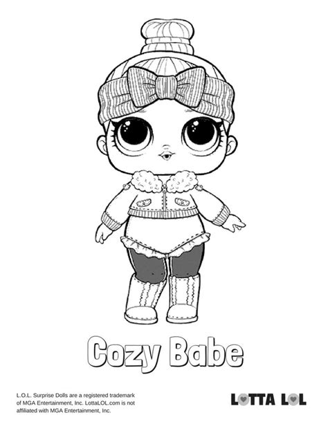 Cozy Babe Coloring Page Lotta Lol Lol Dolls Coloring Pages Kids