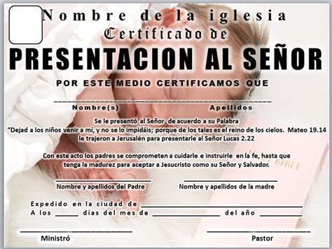 Certificados De Presentacion Para Ninos Cristianos 7c7 Artofit
