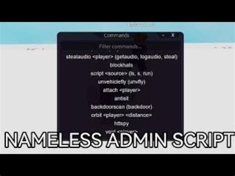 Roblox Best Admin Script Nameless Admin FE Script YouTube