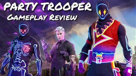 Exclusive Party Trooper Skin Fortnite Gameplay Review Youtube