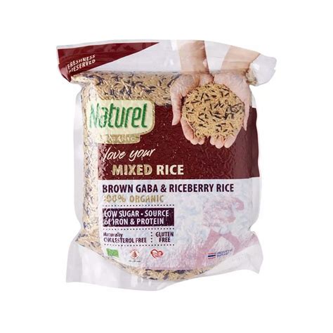 Naturel Organic Brown Gaba And Riceberry Rice 18kg Kiasu Mart