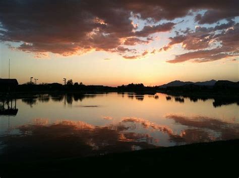 Reflections At Dusk I Took This In Maricopa Arizona At Pacana Park