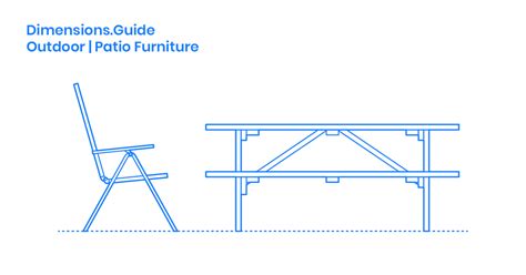 Patio Outdoor Furniture Dimensions And Drawings