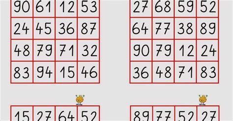 Über 100 rätsel zum ausdrucken! Zahlen Bingo Vorlage Süß Lernstübchen Zahlenbingo Mit Den Zahlen Bis 100 | dillyhearts.com