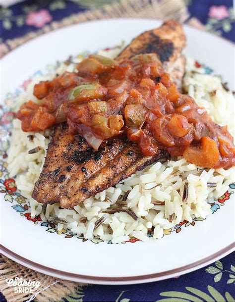 Blackened Catfish With Creole Sauce The Cooking Bride