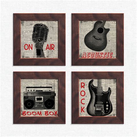 quadros decorativos rock musica radio médio comp1163 no elo7 d coração na sua casa ee3167