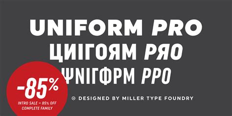 Uniform Pro Condensed Bold Font Xfontspro