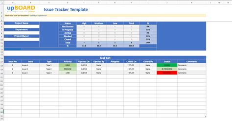 Issue Tracker Excel Template Free Printable Templates