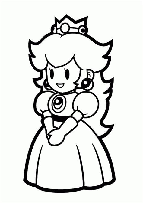 You can print or color them online at getdrawings.com for absolutely free. Princess Peach Coloring Pages Free #1 | Peach mario, Mario ...