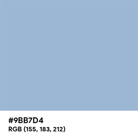 Cerulean Pantone Color Hex Code Is 9bb7d4
