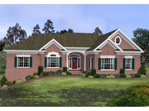 Floor plans to inspire you. Stovall Park Brick Ranch Home Plan 013D-0100 | House Plans ...