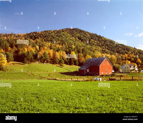 Farm Countryside Near The Village Of Barnard Vermont Usa Stock Photo