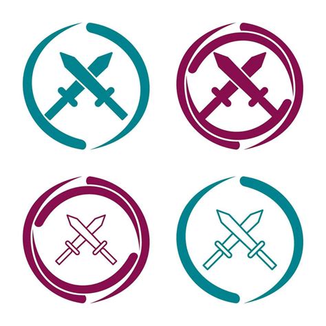 Unique Two Swords Vector Icon Vector Art At Vecteezy