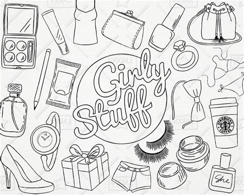 Clip Art Girly Sticker Girly Things Girly Clipart Pretty Things Planner