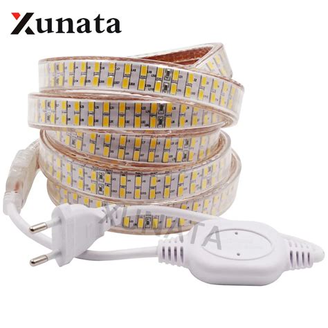 5630 Led Strip 220v Dimmerswitch Waterproof Smd 5730 Double Row