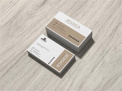 This photo realistic plastic card will be very useful for manufacturers or designers to showcase a complex design idea which features numbers of characteristics such as embossing, holograms, magnetic chips, electronic chips and other. Free Branding Business Cards Mockup | Mockuptree