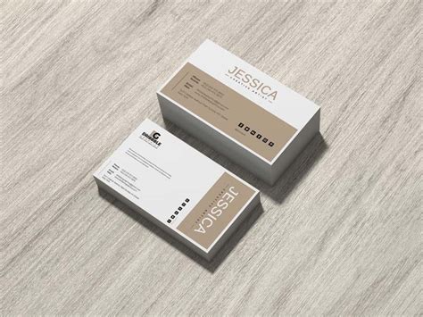 Business card mockup to present your branding design in a photorealistic look. Free Branding Business Cards Mockup | Mockuptree