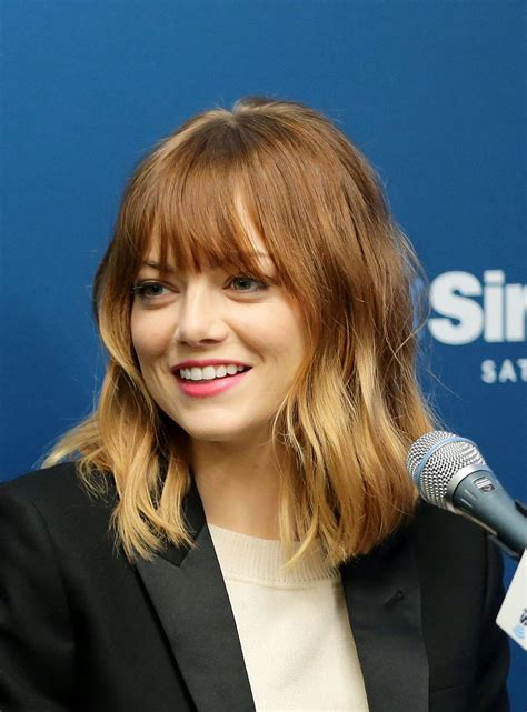 Emma stone gets bangs; goes ombré