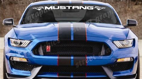 Product Ford Mustang Bold Text Gt Windshield Logo Text Banner Vinyl