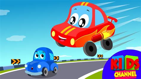 Little Red Car Rhymes Car Race Song Car Cartoons