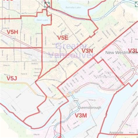 Greater Vancouver Map Postal Code Map Fsa