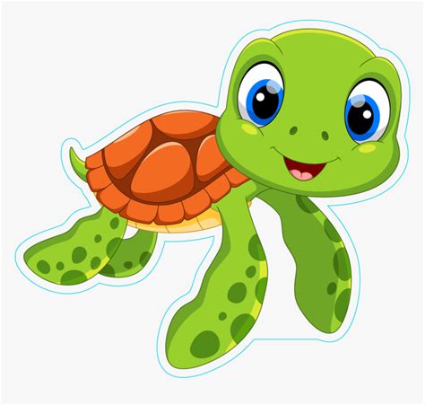 Cute Cartoon Baby Sea Turtle Svg Free Svg Images