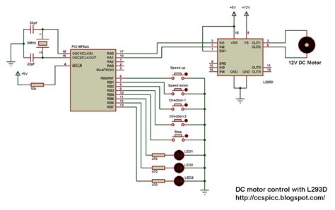 Dc Motor Control With Pic16f84a And L293d